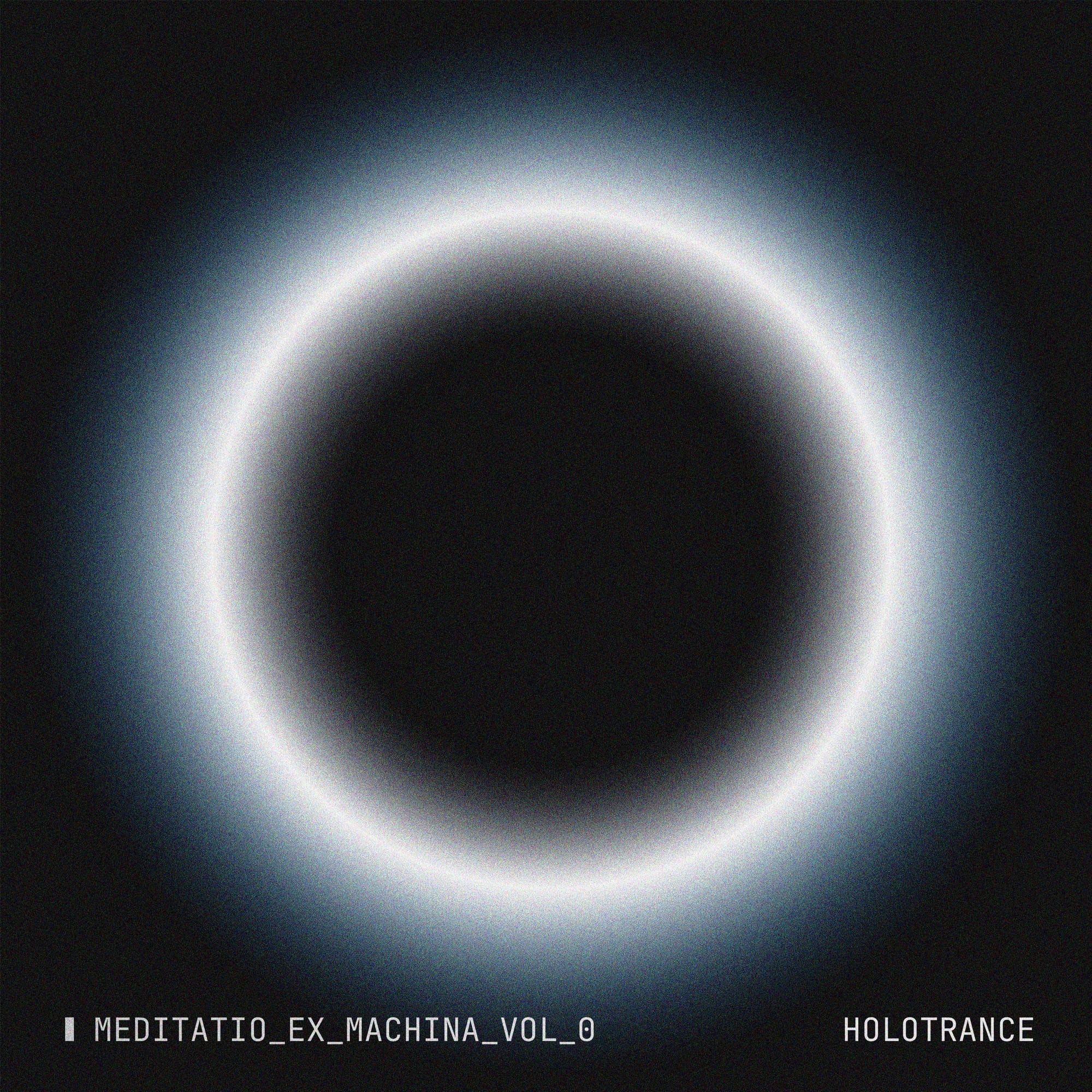Holotrance album cover with a photo of black hole spreading light